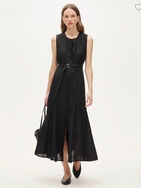 J. Crew - Seamed linen dress with removable belt